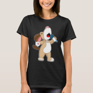 Camiseta Microfone Cantor de Cachorro Cantando