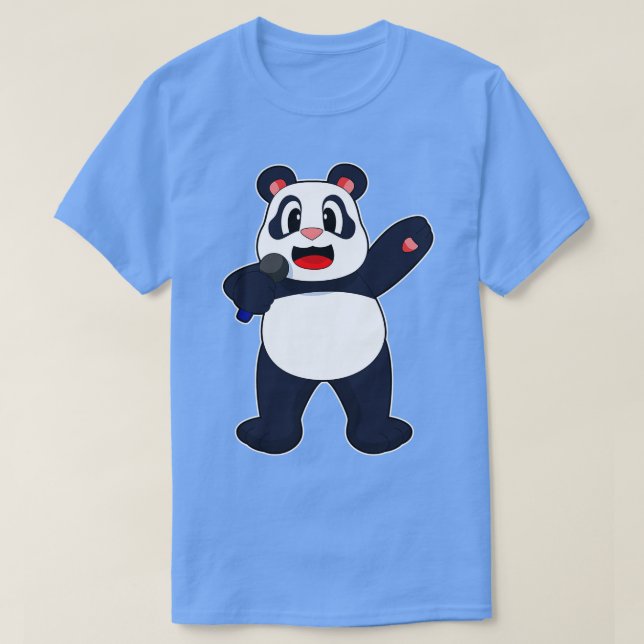 Camiseta Microfone Cantor Panda (Frente do Design)
