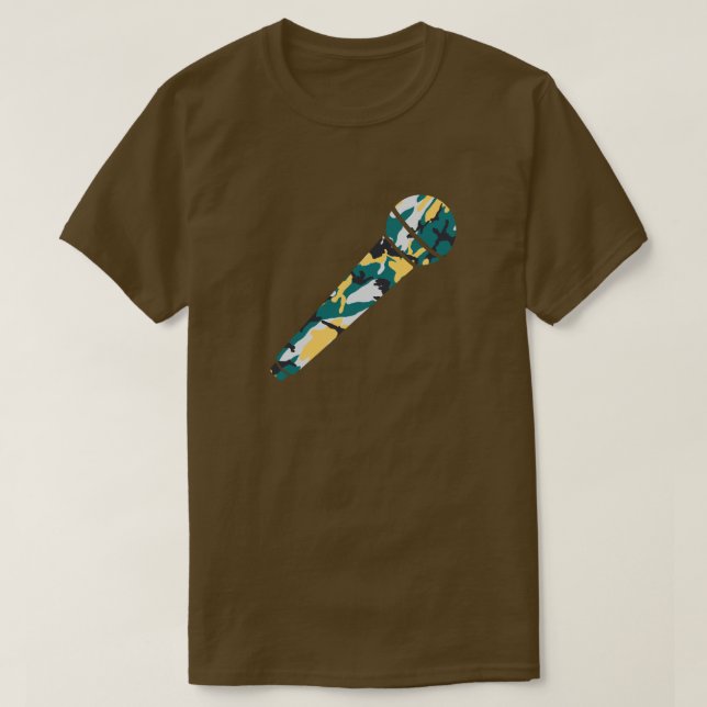 Camiseta Microfone com Padrão de Camuflagem Lakeside (Frente do Design)