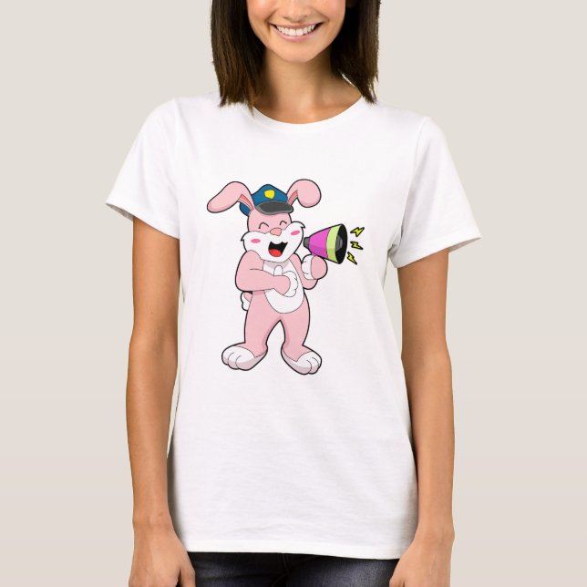 Camiseta Microfone da Polícia de Rabbit (Frente)