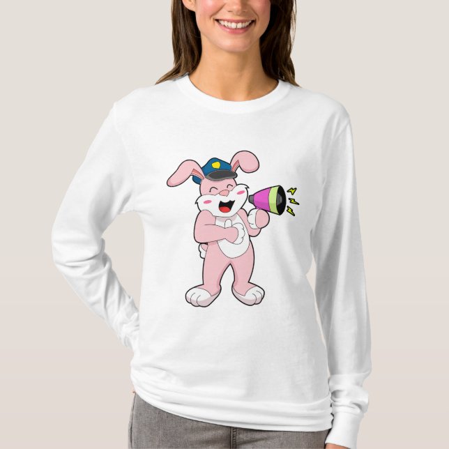 Camiseta Microfone da Polícia de Rabbit (Frente)