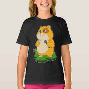 Camiseta Microfone de Música Cantor de Hamster