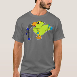 Camiseta Microfone de Música Cantor Papagaio
