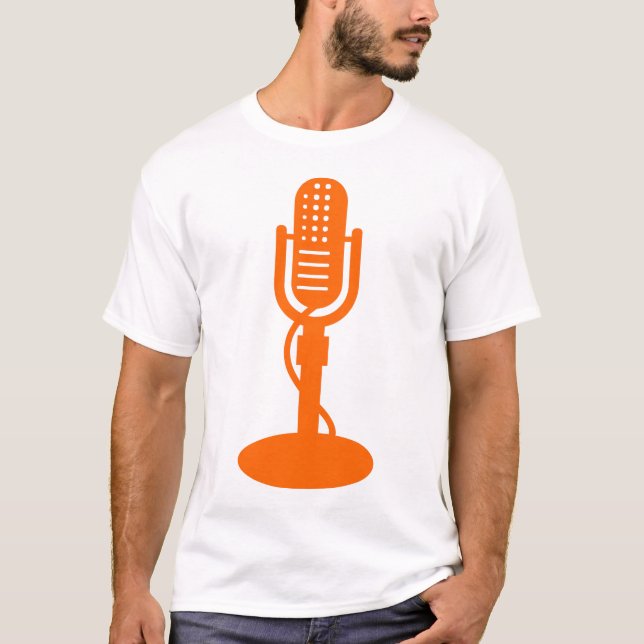 Camiseta Microfone - Laranja (Frente)