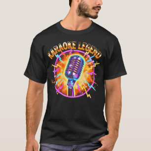 Camiseta Microfone Lenda Karaoke Lightning Vintage