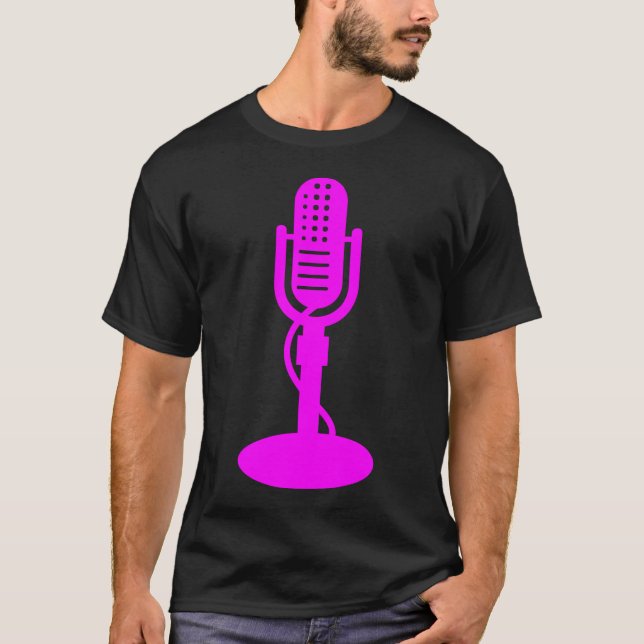 Camiseta Microfone - Magenta (Frente)