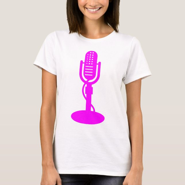 Camiseta Microfone - Magenta (Frente)