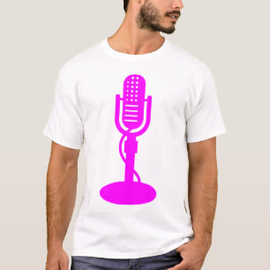 Camiseta Microfone - Magenta