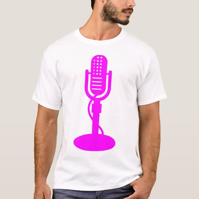 Camiseta Microfone - Magenta (Frente)