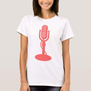 Camiseta Microfone - Rosa tropical