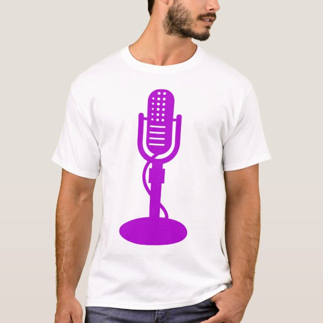 Camiseta Microfone - Roxo (Frente)