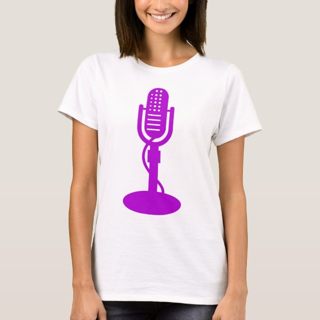 Camiseta Microfone - Roxo (Frente)