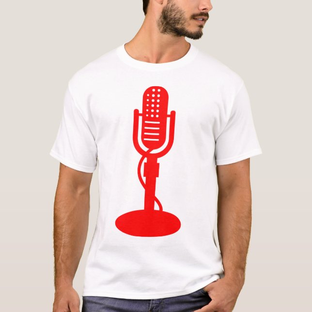 Camiseta Microfone - Vermelho (Frente)