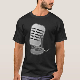 Camiseta Microfone Vintage Levante Vocalista Singer Podcas