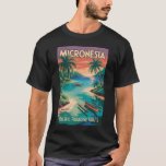 Camiseta Micronesia Boats Illustration Travel Art Vintage<br><div class="desc">Micronesia retro vector travel design. Micronesia is a Pacific island region known for its crystal-clear lagoons, ancient stone ruins, and vibrant island cultures. Spread across thousands of islands, it offers pristine nature, world-class diving, and a tranquil escape far from crowded destinations.</div>