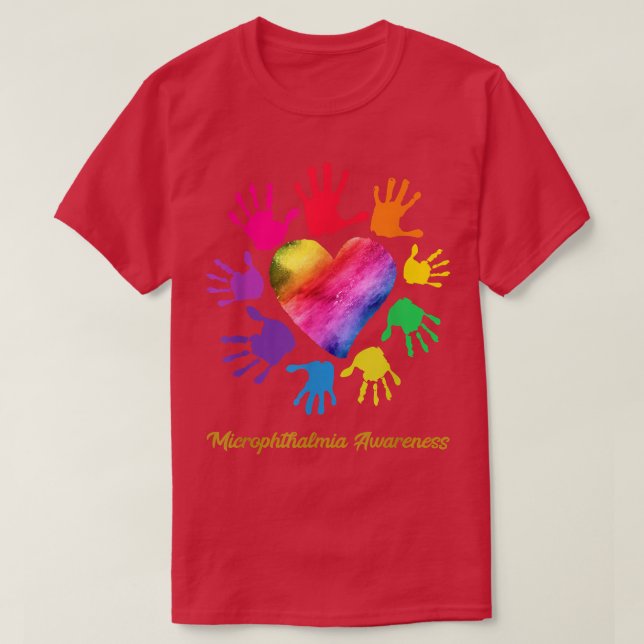 Camiseta Microphthalmia Awareness Hands Microphthalmia Gift (Frente do Design)