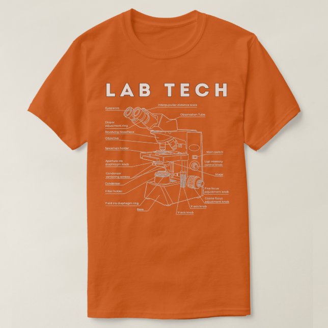 Camiseta Microscope Science Technician Lab Technician Premi (Frente do Design)