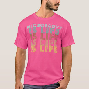Camiseta Microscopia É Palavras De Cor Retroativas Da Vida