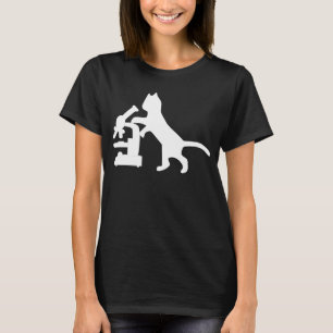 Camiseta Microscópio Cat Microscópio Kitten Biology Hist