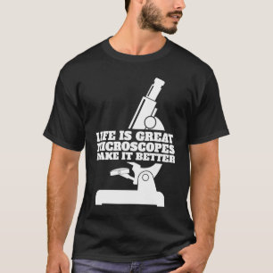 Camiseta Microscópio de Biologia Estudante Cientista Profes