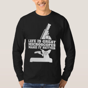 Camiseta Microscópio de Biologia Estudante Cientista Profes