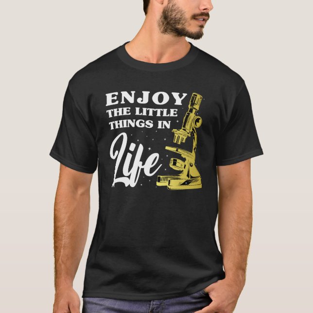 Camiseta Microscópio Divertido, Microbiologistas Nerd da Bi (Frente)