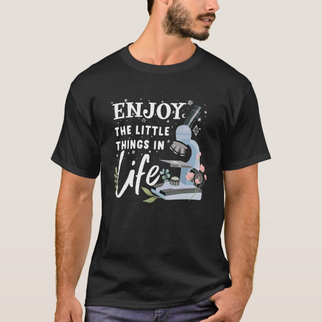 Camiseta microscópio engraçado microbiologista biologia ner (Frente)