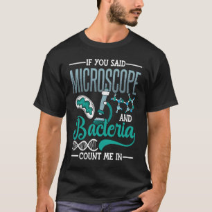 Camiseta Microscópio Laboratório de Microbiologia Biologia