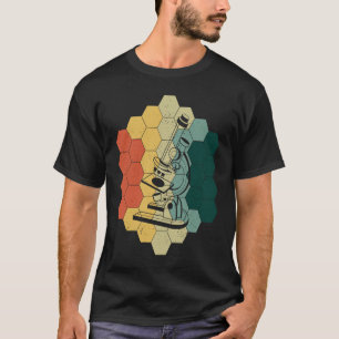 Camiseta Microscópio Retro Para O Químico Cientista Biólogo