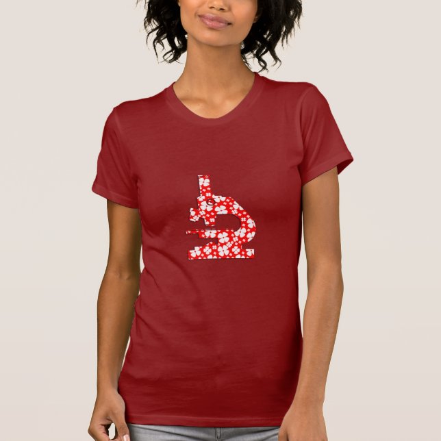 Camiseta Microsope modelado floral (Frente)
