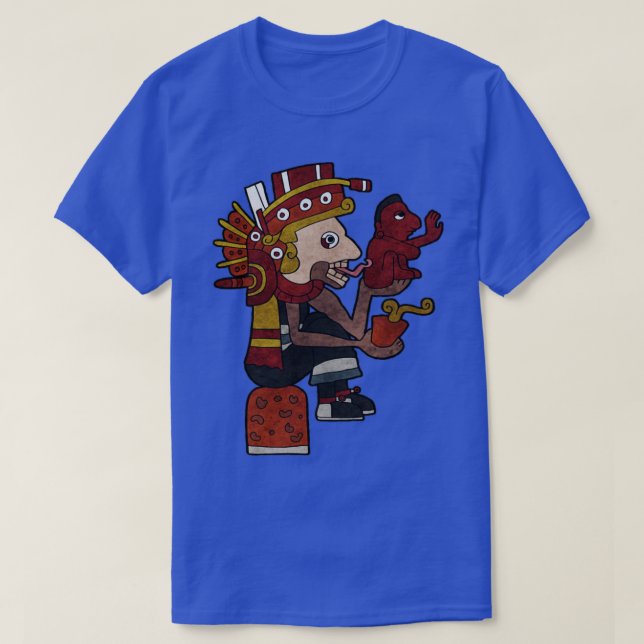 Camiseta Mictlantecuhtli Deus Da Morte Asteca Deus Mayan In (Frente do Design)