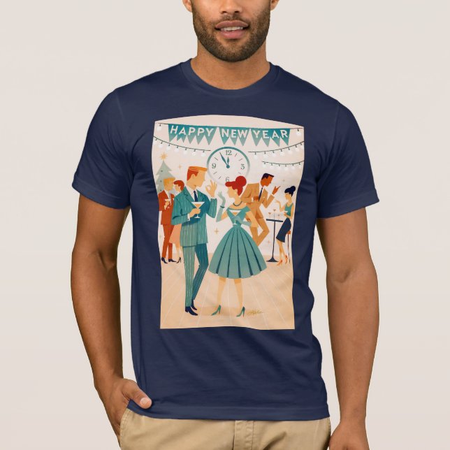 Camiseta Mid Century Happy New Year The Martini Dance (Frente)