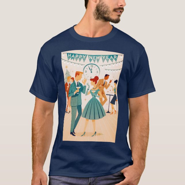 Camiseta Mid Century Happy New Year The Martini Dance (Frente)