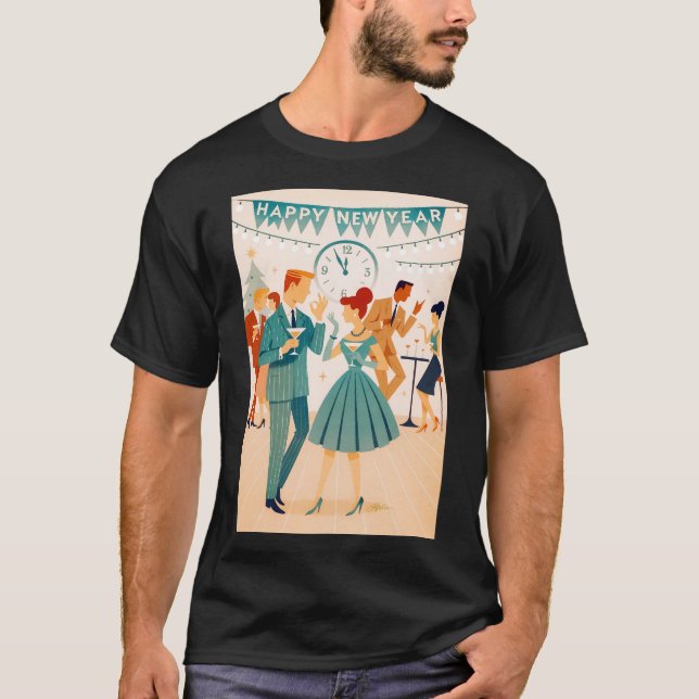 Camiseta Mid Century Happy New Year The Martini Dance (Frente)
