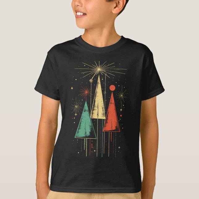 Camiseta Mid Century Modern Christmas  (Frente)