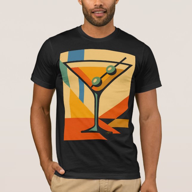Camiseta Mid Century Modern Sunrise Bauhaus Martini (Frente)