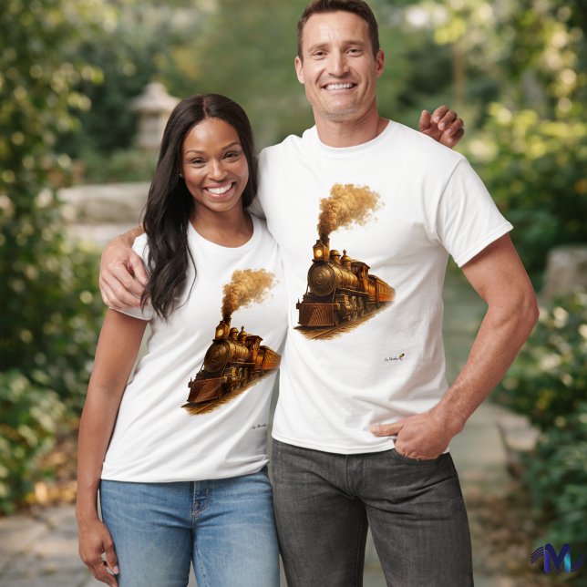 Camiseta Mid Century Steam Train | Retro Vintage Locomotive (Criador carregado)