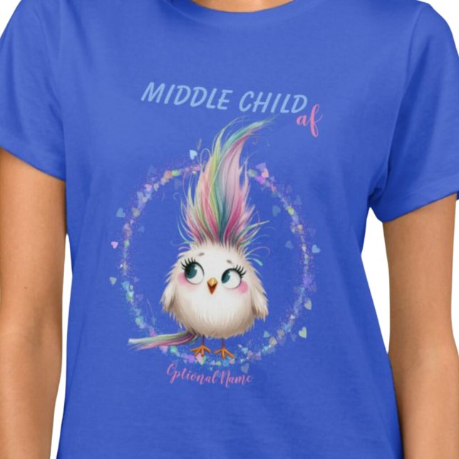 Camiseta MIDDLE CHILD af (Middle child af t shirt.  Sibling humor.)