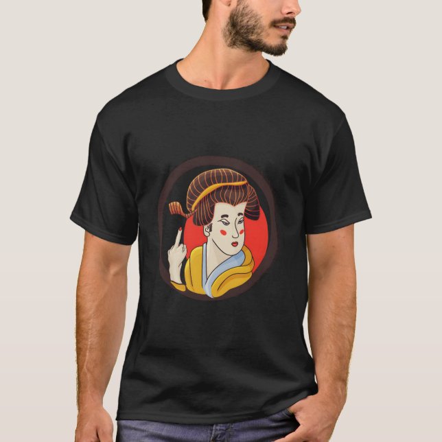 Camiseta Middle Finger Geisha (Frente)
