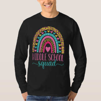 Camiseta Middle School Squad Team Teacher Girls Boys Back T
