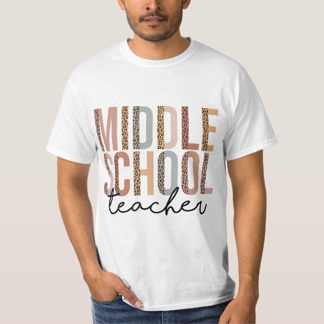 Camiseta Middle School Teacher 100 Days of School - Back To (Frente)