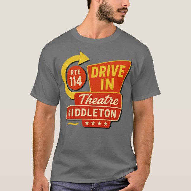 Camiseta Middleton Rt 114 Drive-In Middleton, Unidade Retro (Frente)