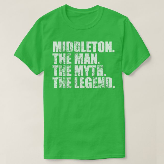 Camiseta MiddletonMiddleton Nome da família Middleton sobre (Frente do Design)