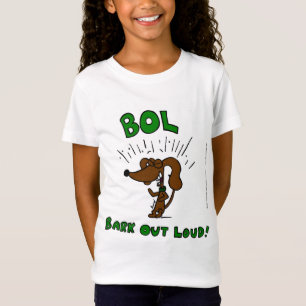 Camiseta Midge "BOL Latido Out Loud" Meninas Boneca Tee