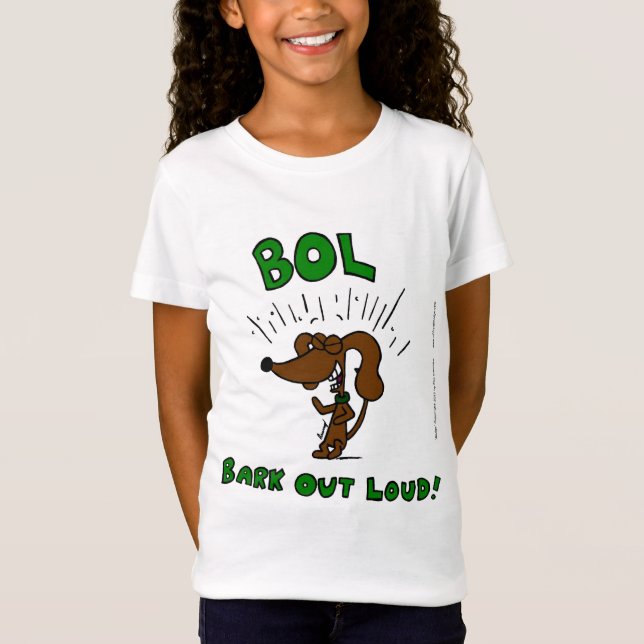 Camiseta Midge "BOL Latido Out Loud" Meninas Boneca Tee (Frente)