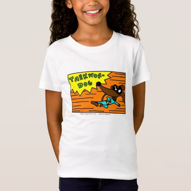 Camiseta Midge "TAEKWON-DOG" Girls Jersey T-Shirt (Frente)
