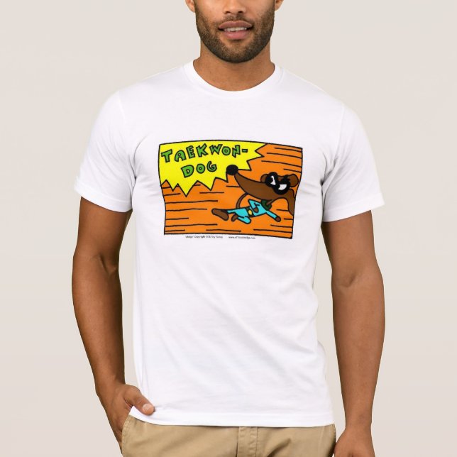 Camiseta Midge "TAEKWON-DOG" Mens Bella Canvas T-Shirt (Frente)