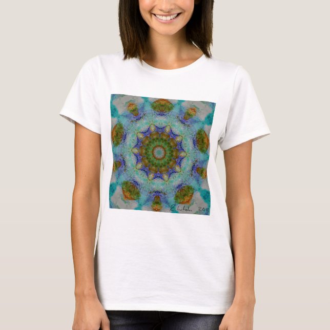 Camiseta Mídia mista de abstrato dois (Frente)