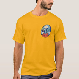 Camiseta Mídia mista de Cara azul