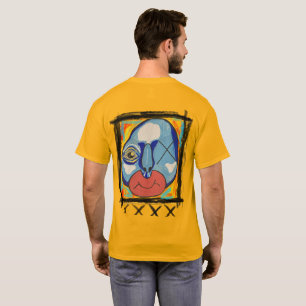 Camiseta Mídia mista de Cara azul